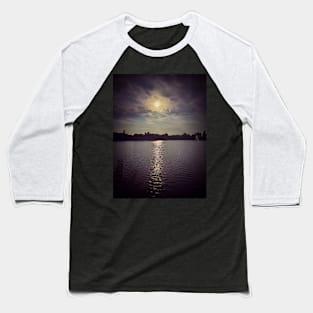 Central Park Skyline Sunset NYC Baseball T-Shirt